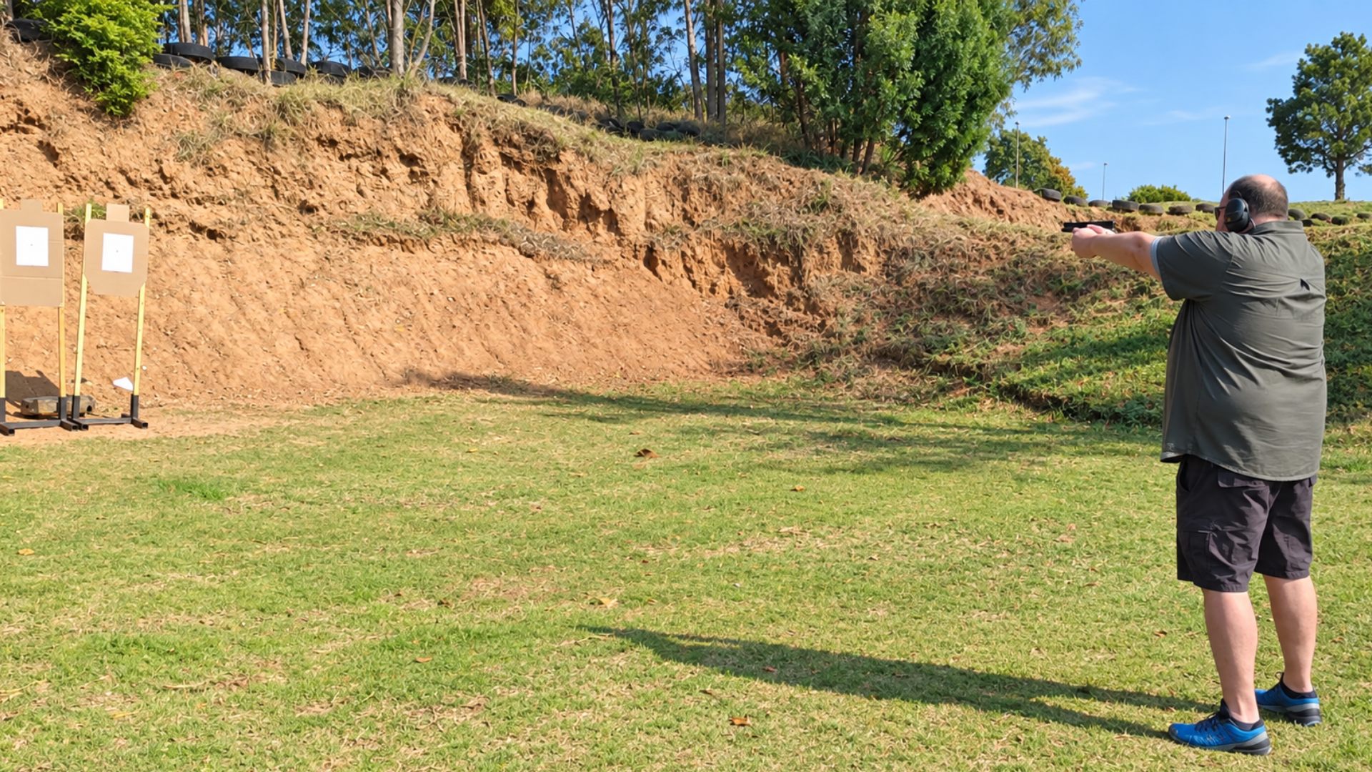 Professional firearm training range at Trademarx